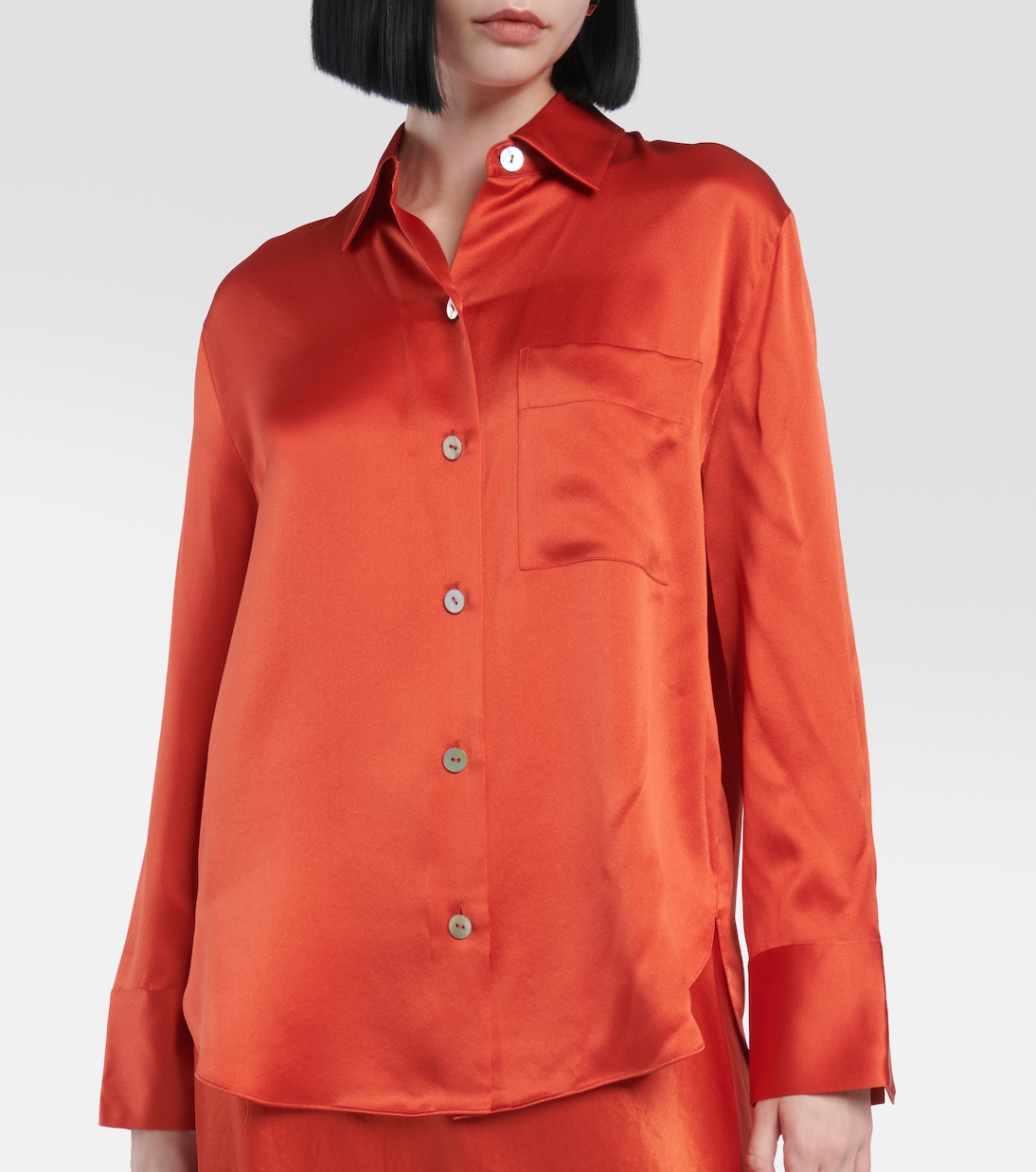 Silk satin blouse | Vince