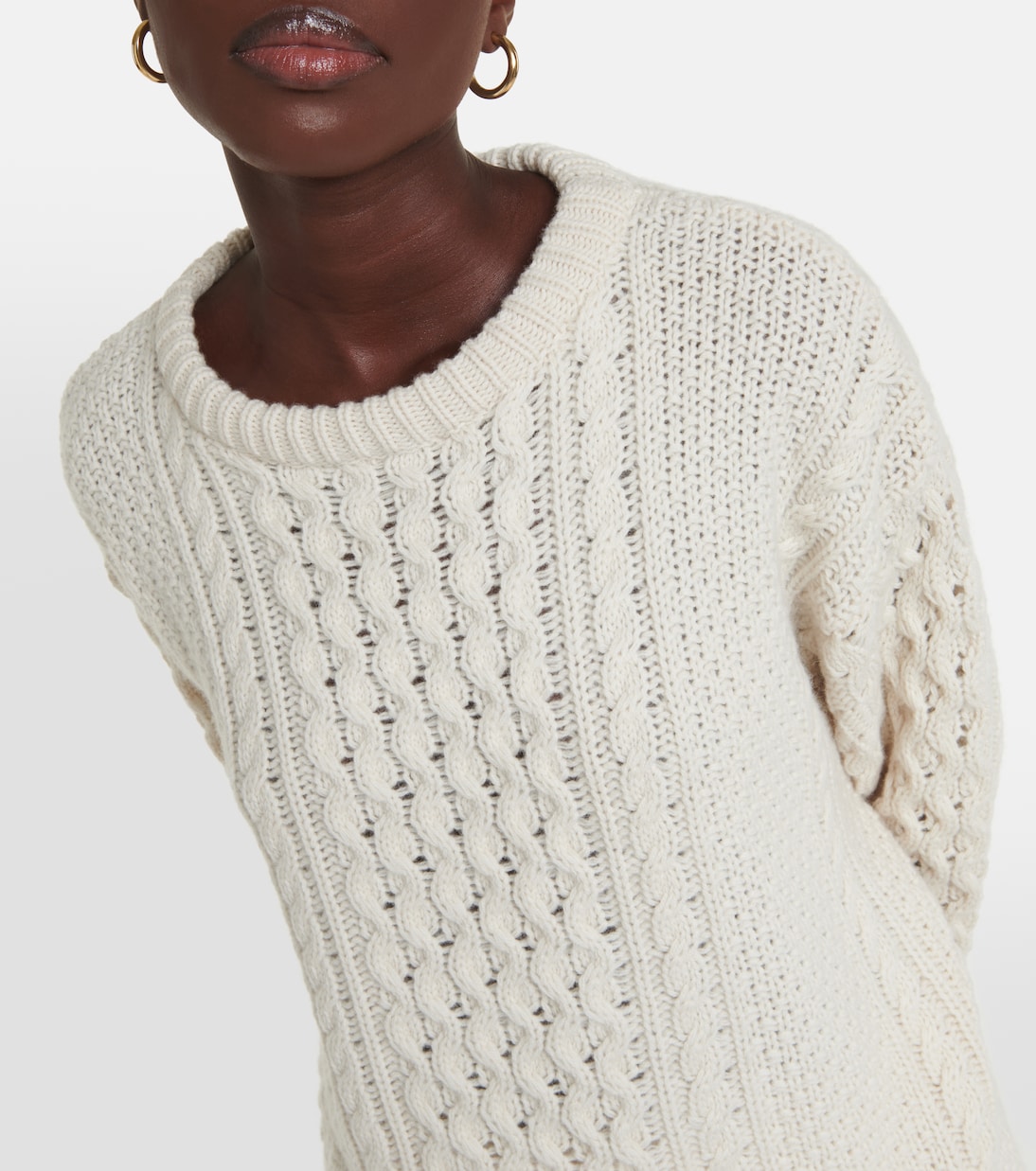 Oversized cable-knit wool sweater | Toteme