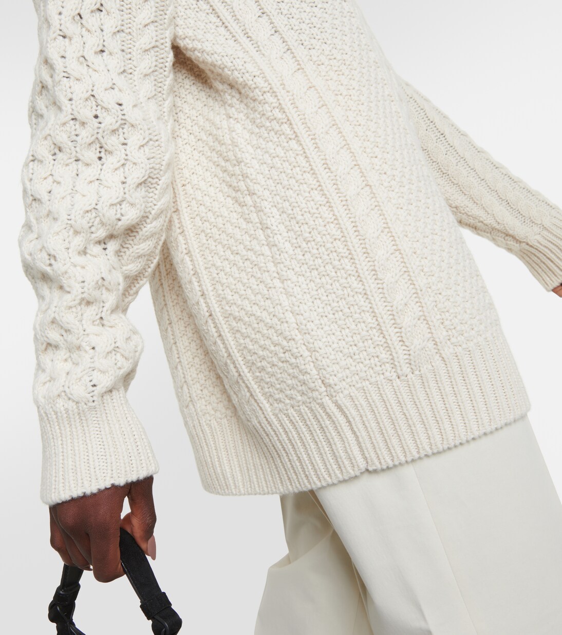 Oversized cable-knit wool sweater | Toteme