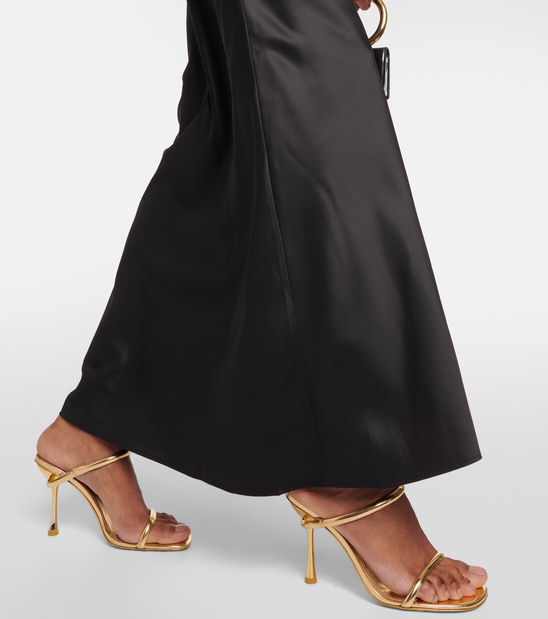 Drapy satin maxi skirt | Rotate