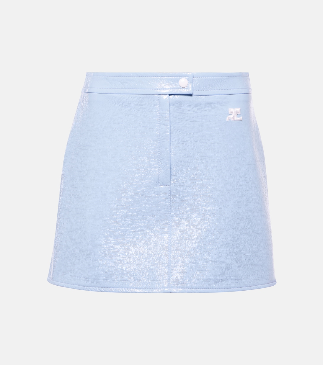 Minifalda de mezcla de algodón con logo | Courrèges