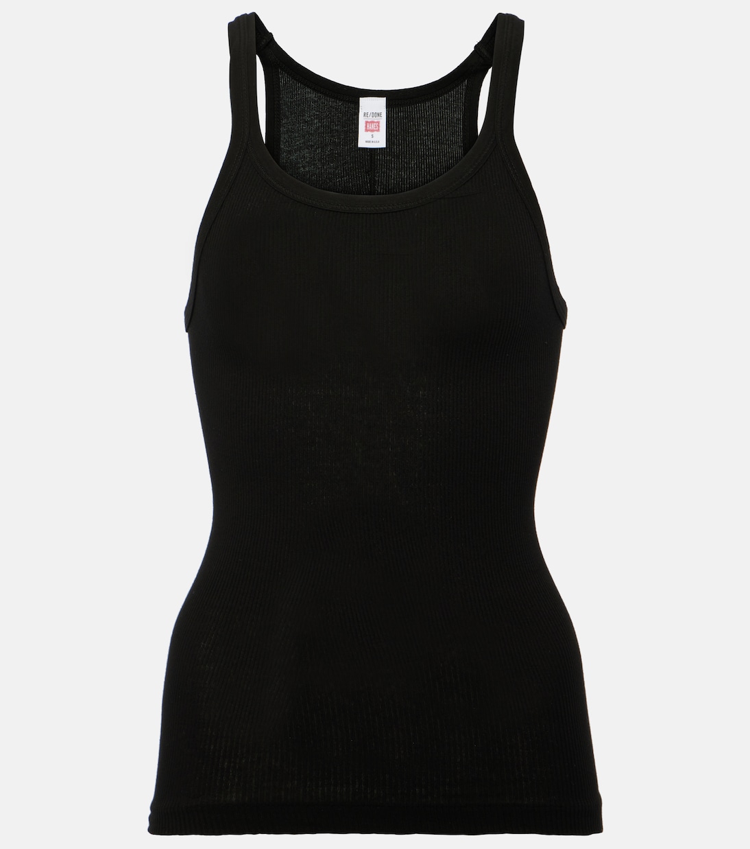 Ribbed-knit cotton jersey tank top | Re/Done