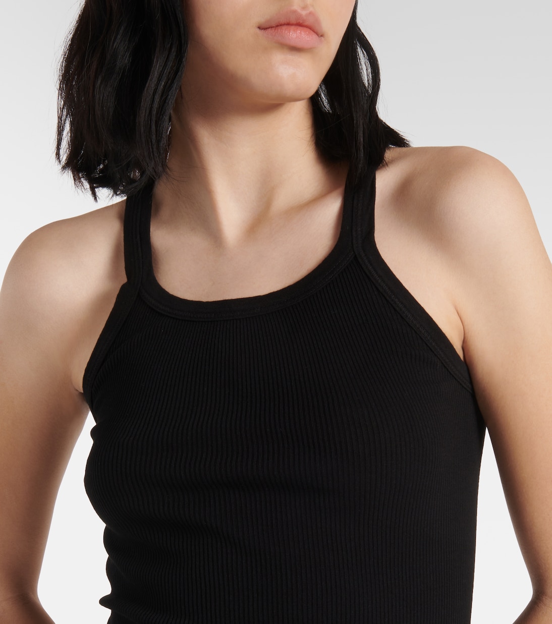 Ribbed-knit cotton jersey tank top | Re/Done
