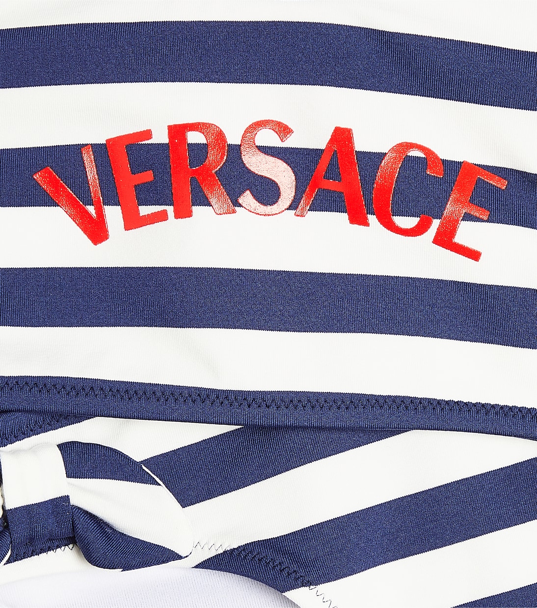 Bikini a rayas con logo | Versace Kids