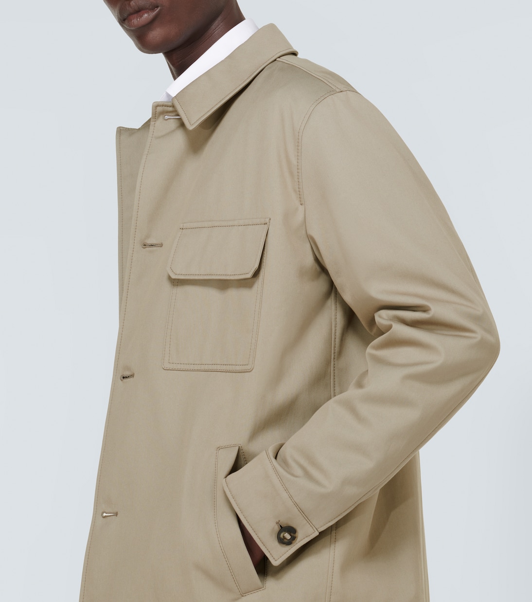 Giacca camicia Sanda in misto cotone | Loro Piana
