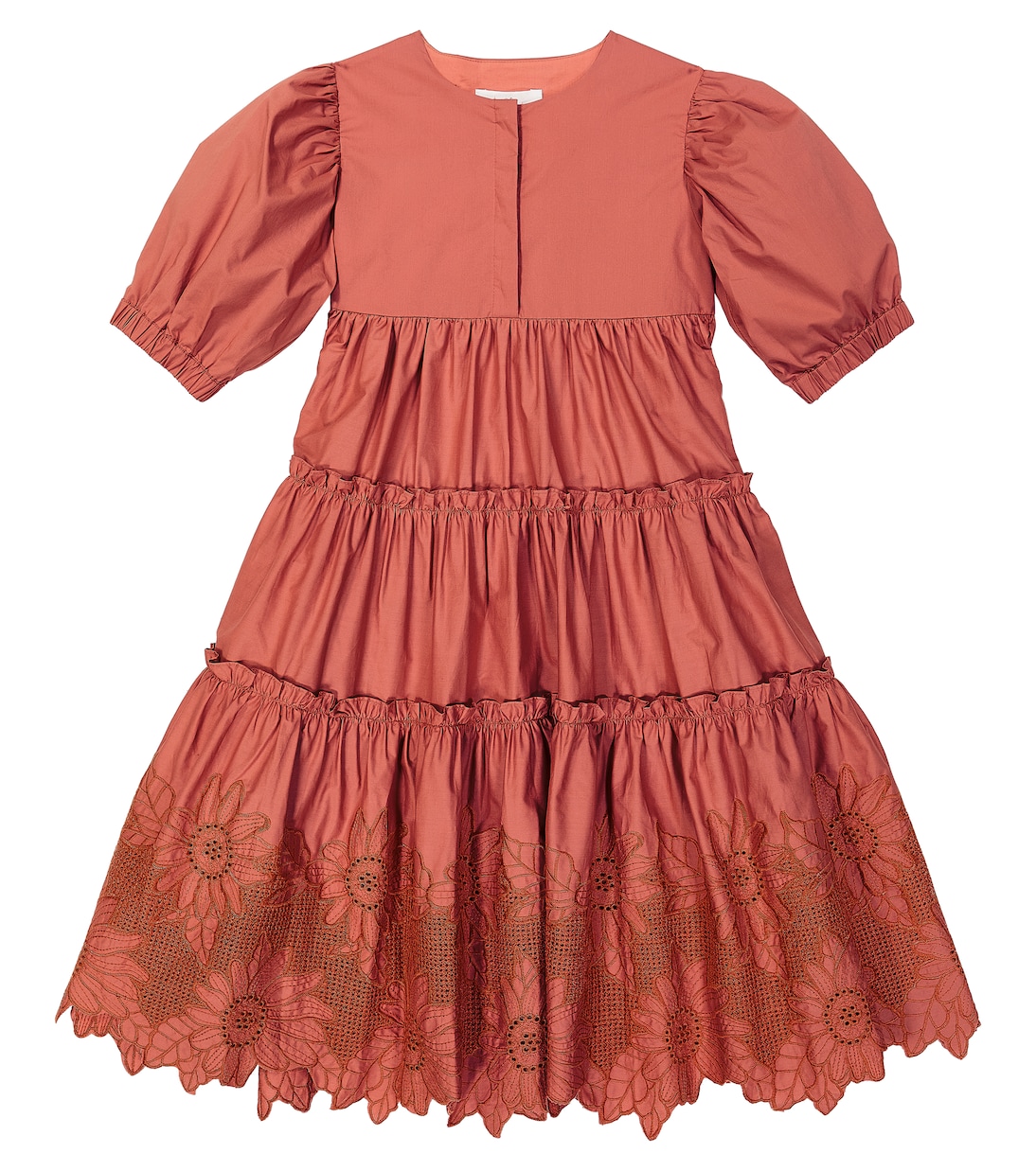 Robe Christina brodée en coton | C'era Una Volta