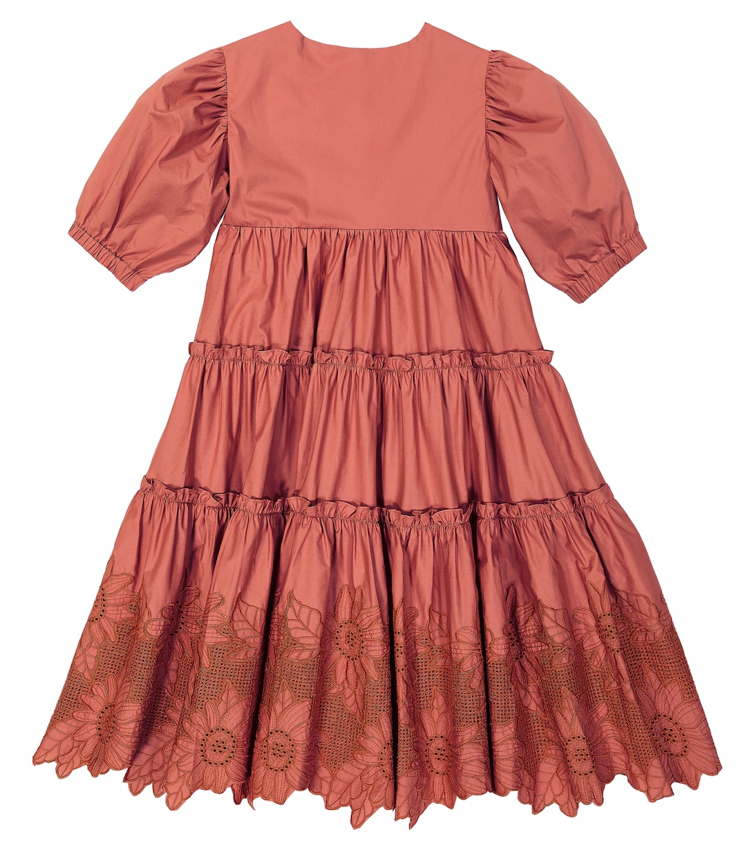 Robe Christina brodée en coton | C'era Una Volta