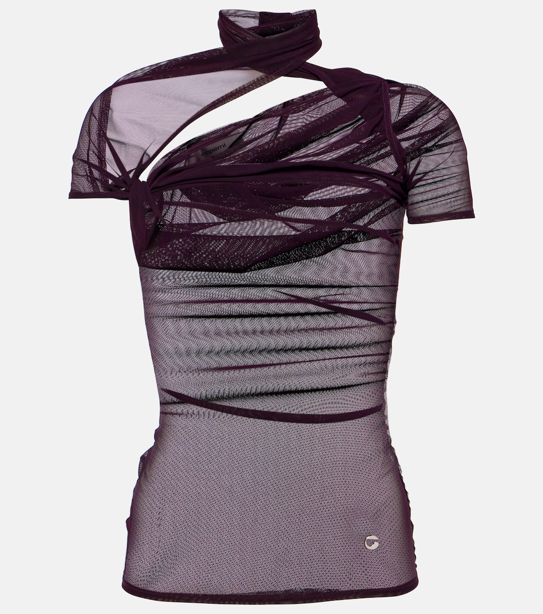 Asymmetric mesh top | Coperni