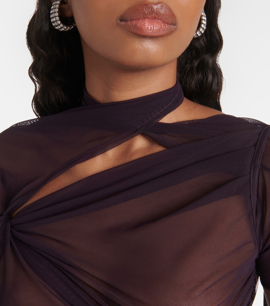Asymmetric mesh top | Coperni