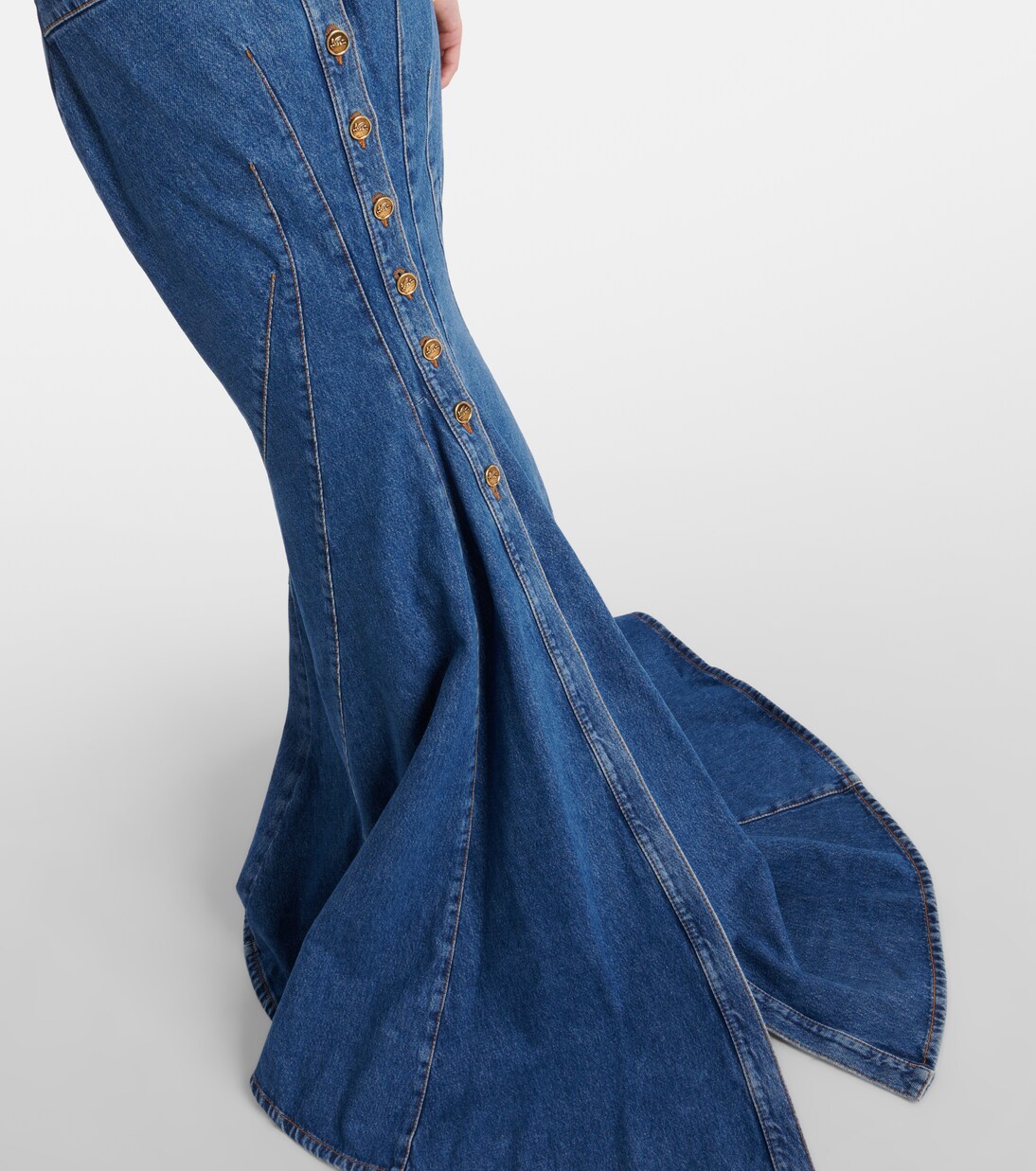 Denim maxi skirt in blue - Etro | Mytheresa 