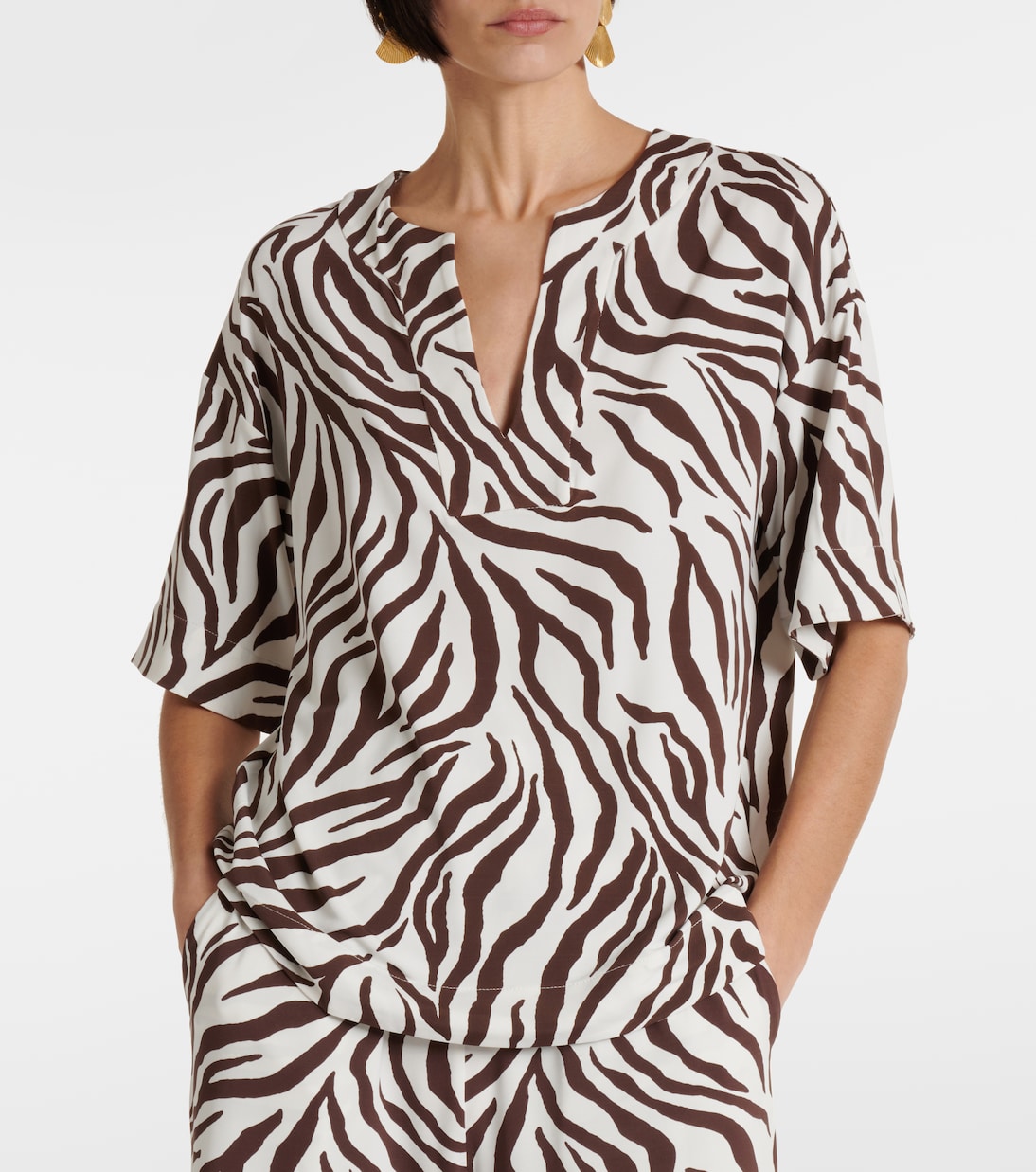Siberia zebra-print jersey top | Max Mara