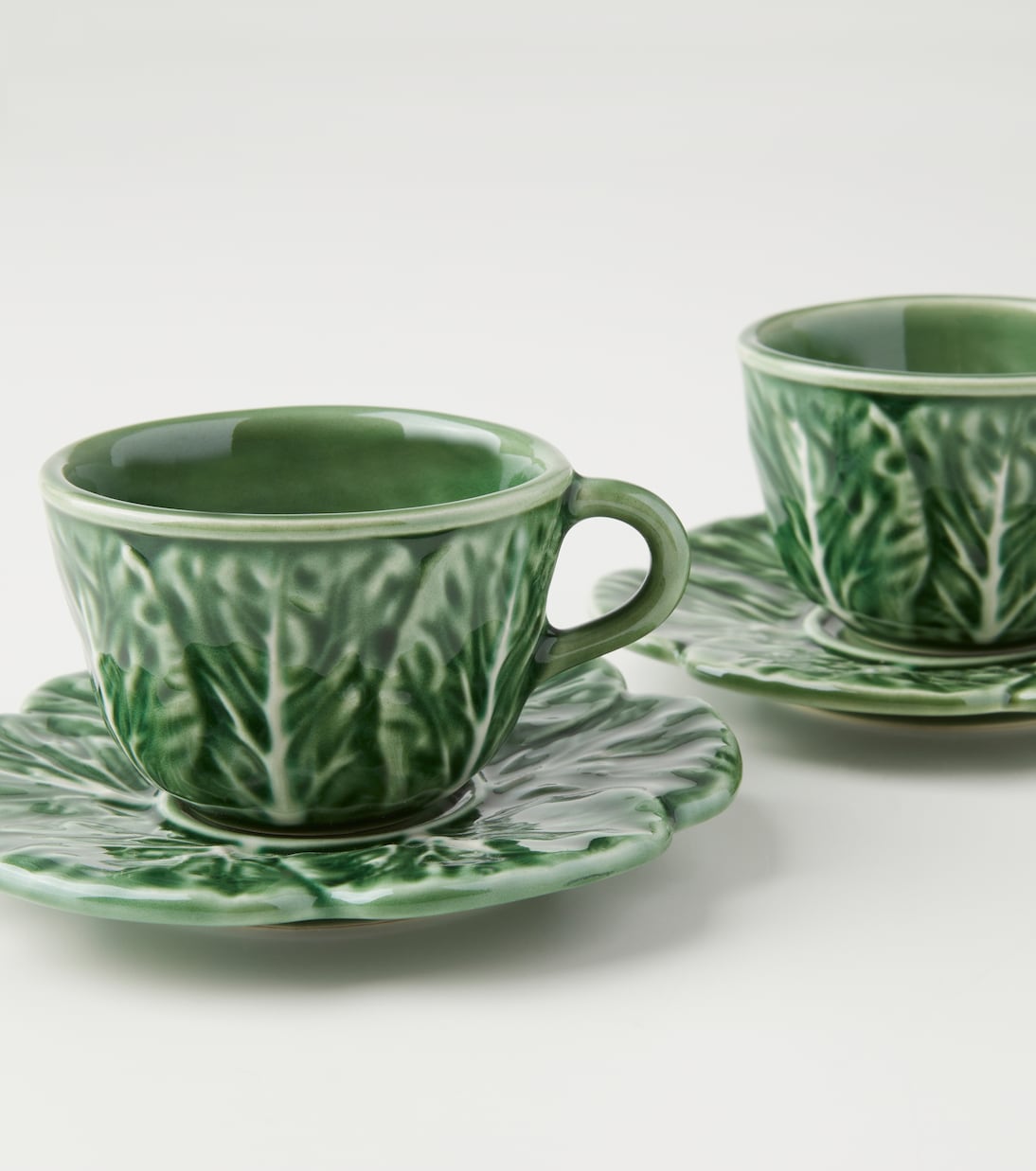 Couve set of 4 espresso cups and saucers | Bordallo Pinheiro