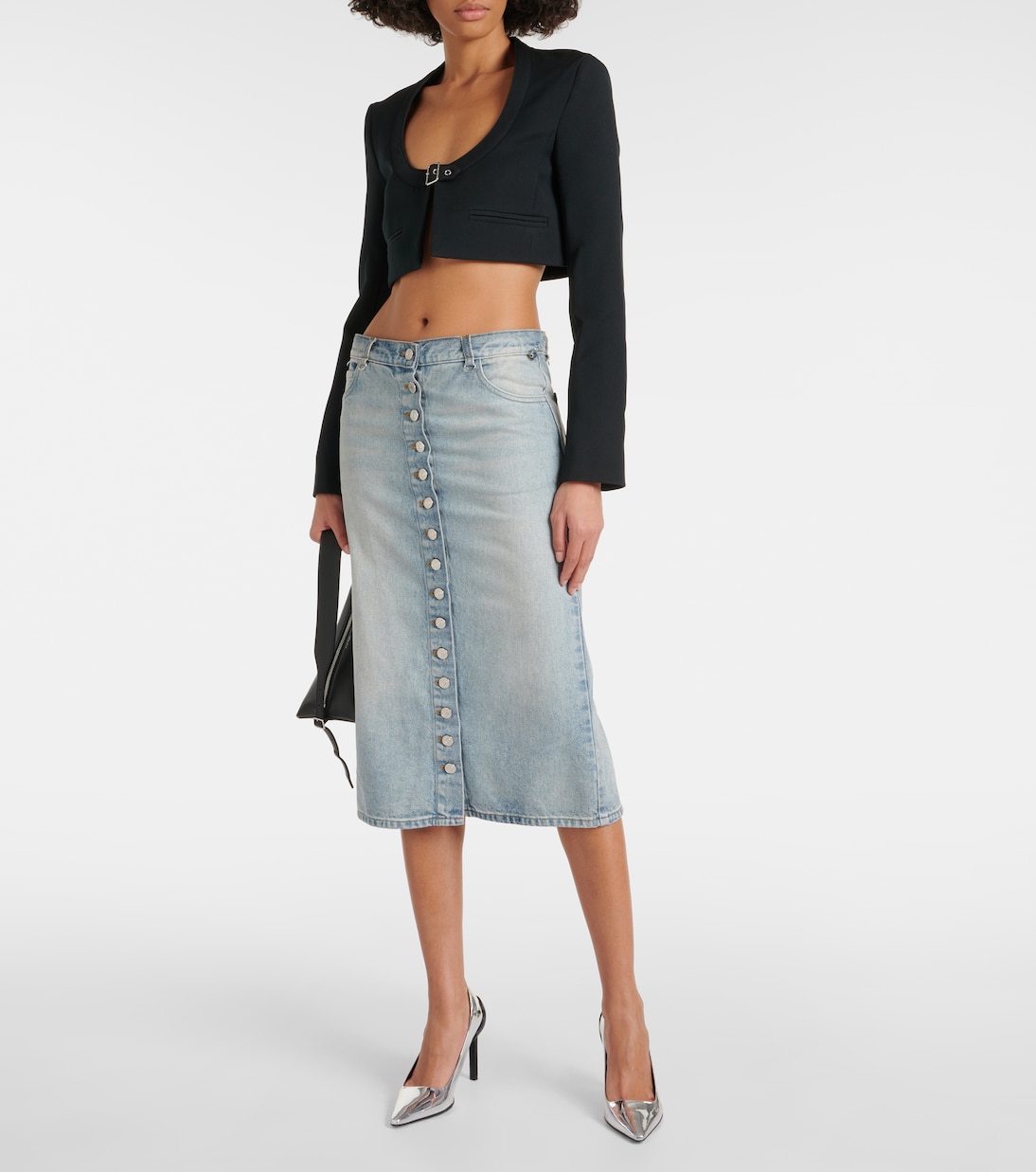 Scoop-neck cropped jacket | Courrèges