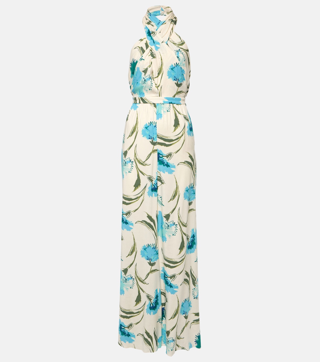 Mono Cort floral con cuello halter | Diane von Furstenberg