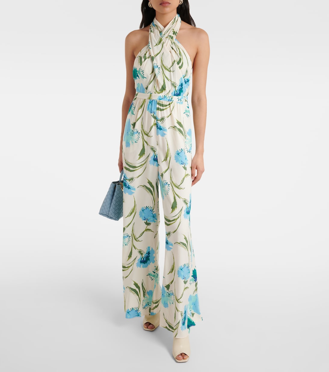 Mono Cort floral con cuello halter | Diane von Furstenberg