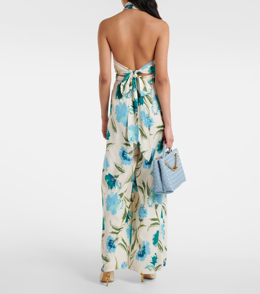 Mono Cort floral con cuello halter | Diane von Furstenberg