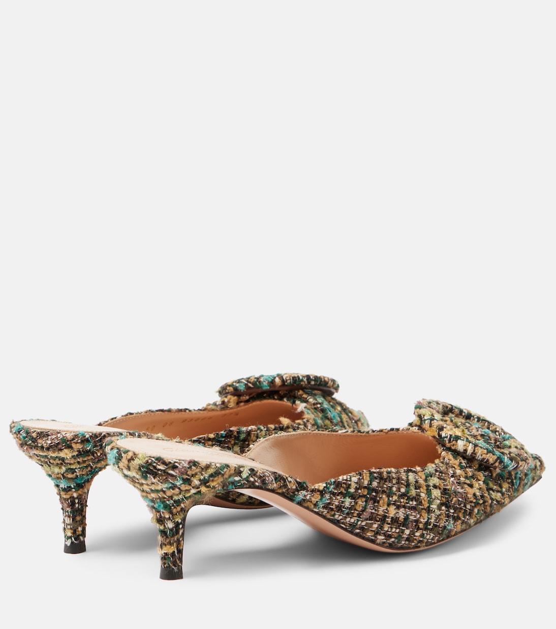 Mules Portofino 55 in bouclé | Gianvito Rossi