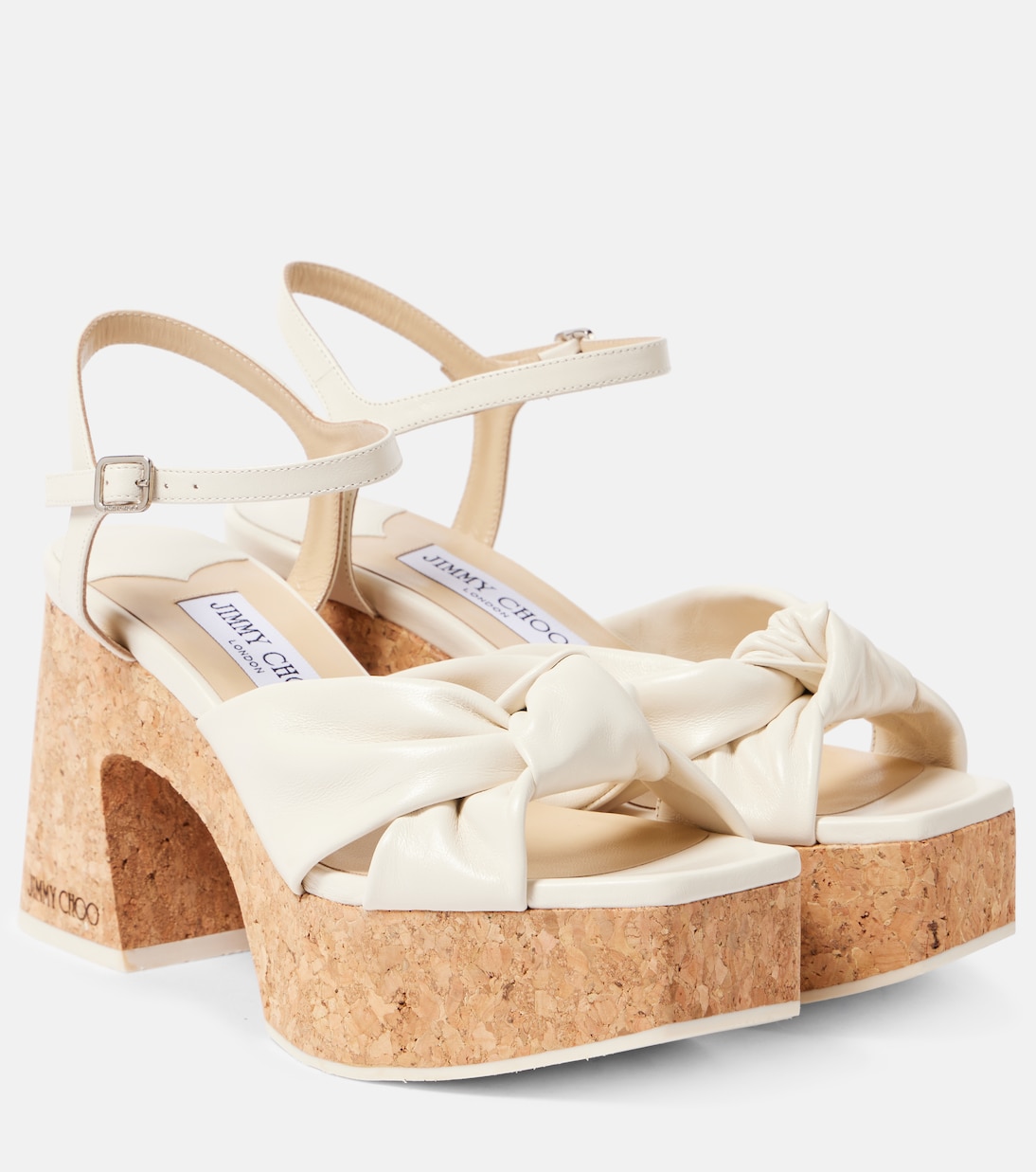 Heloise 95 leather platform sandals | Jimmy Choo