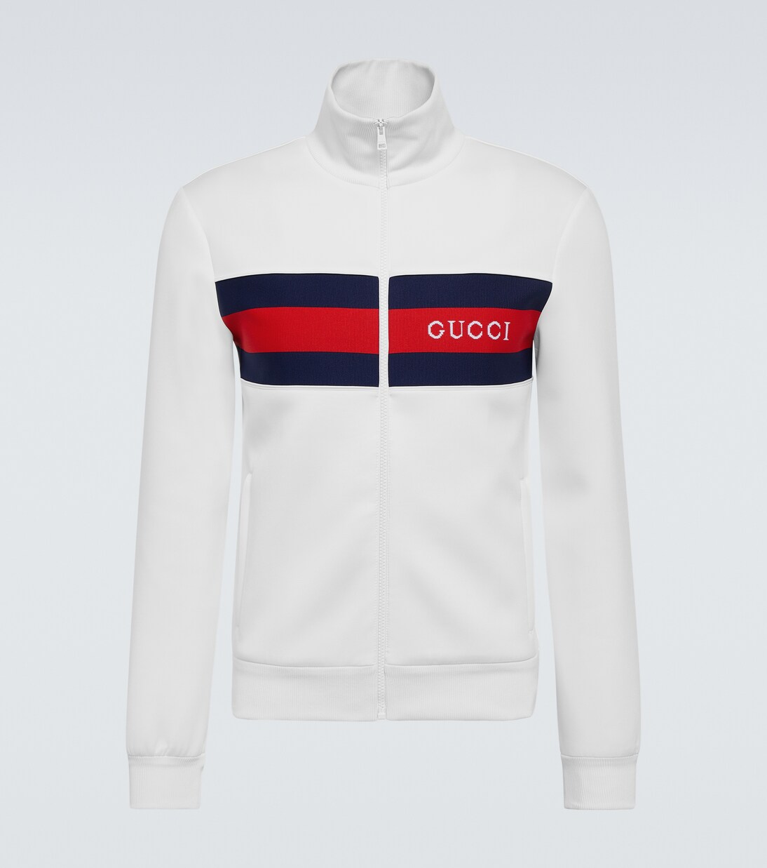 Web Stripe technical track jacket in white Gucci Mytheresa