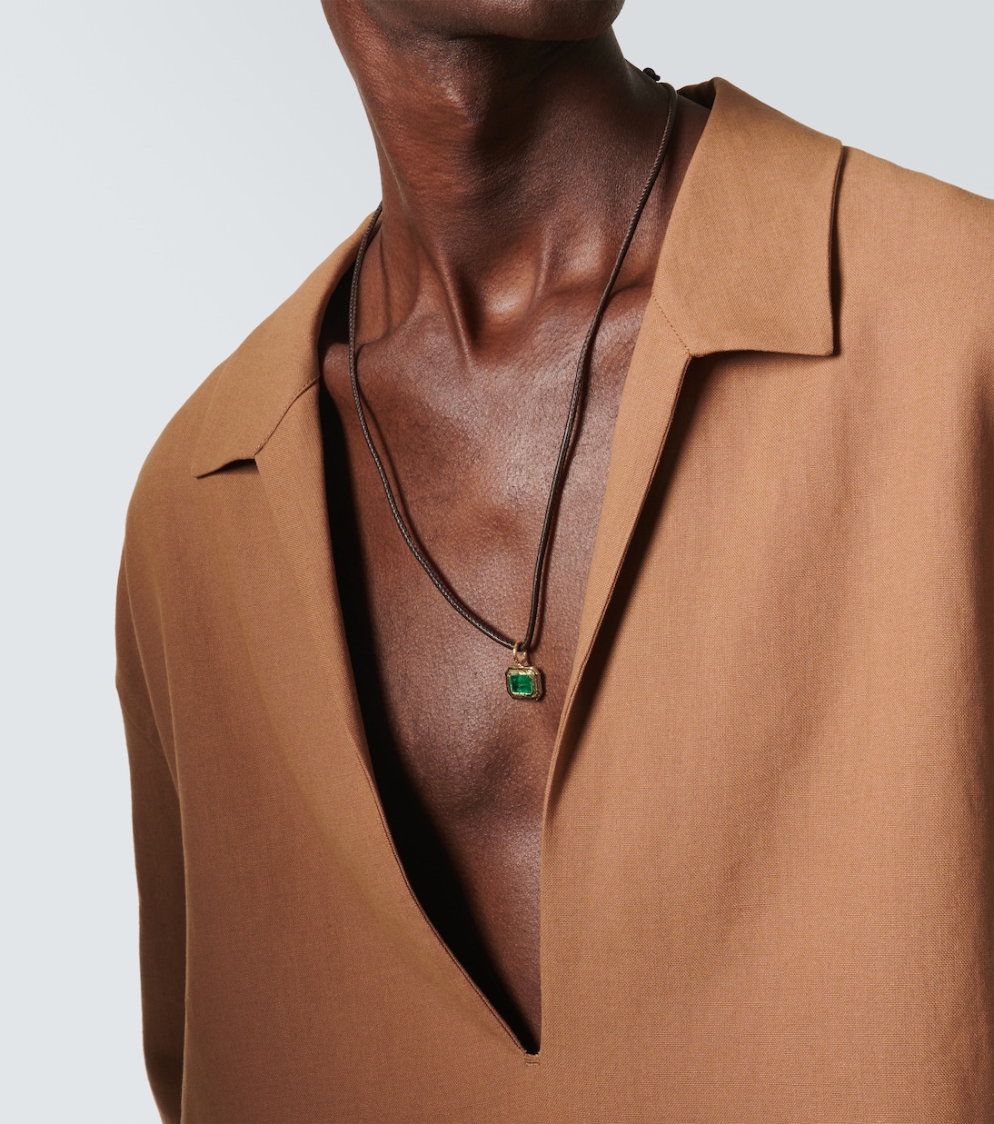 Collier en or 18 ct et émeraude | Octavia Elizabeth