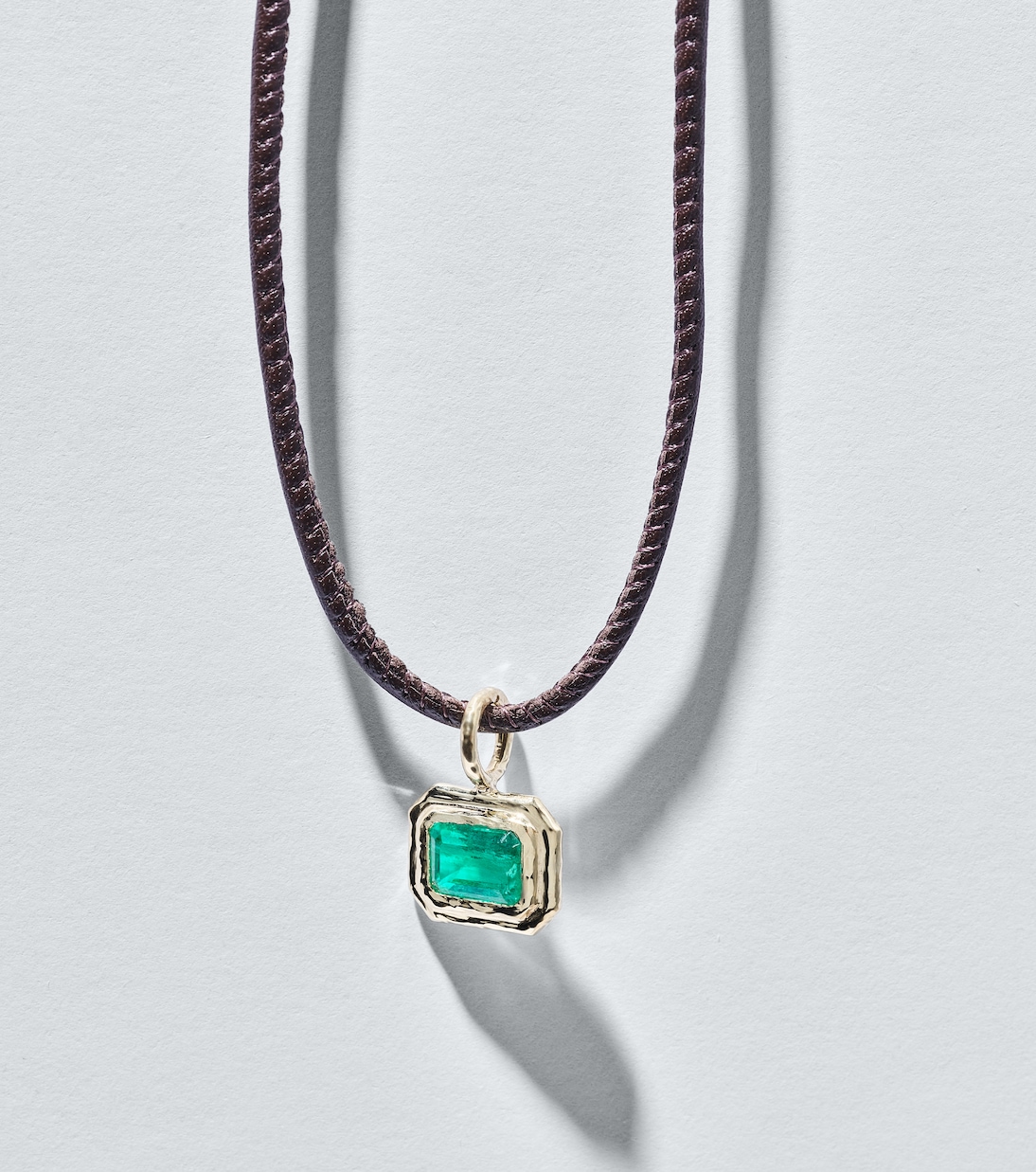Collier en or 18 ct et émeraude | Octavia Elizabeth