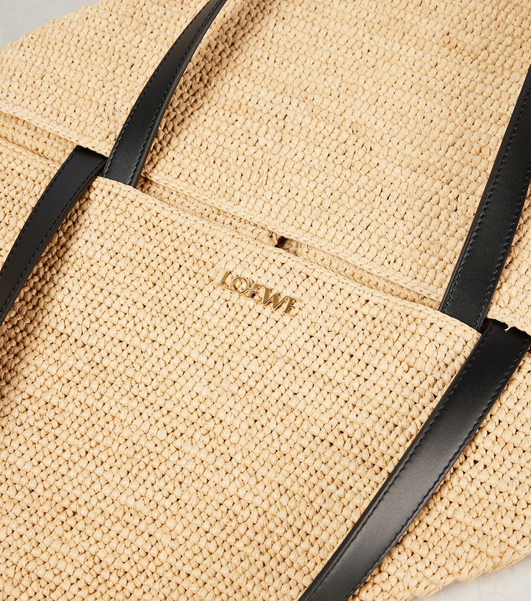 Sac Puzzle Fold XL en raphia | Loewe