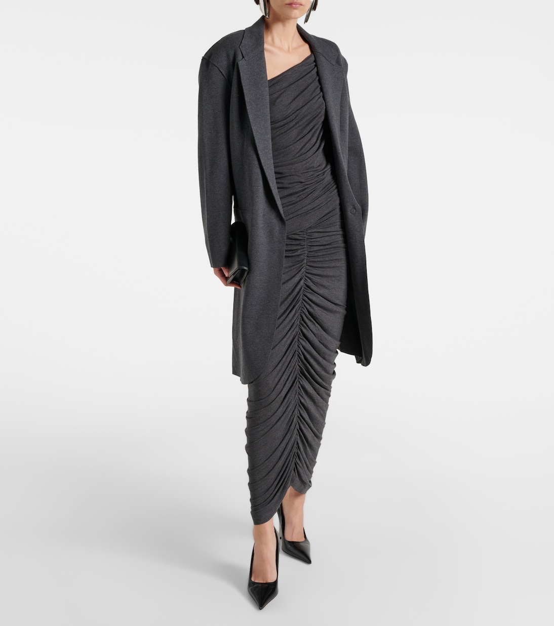 Abrigo oversized de mezcla de algodón | Norma Kamali