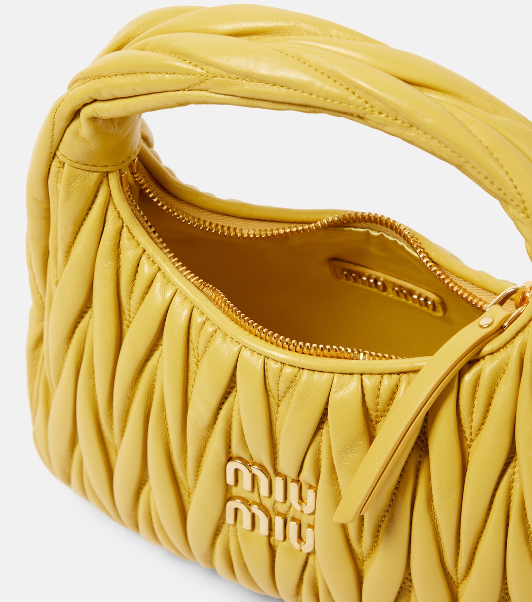 Sac Wander Small en cuir matelassé | Miu Miu