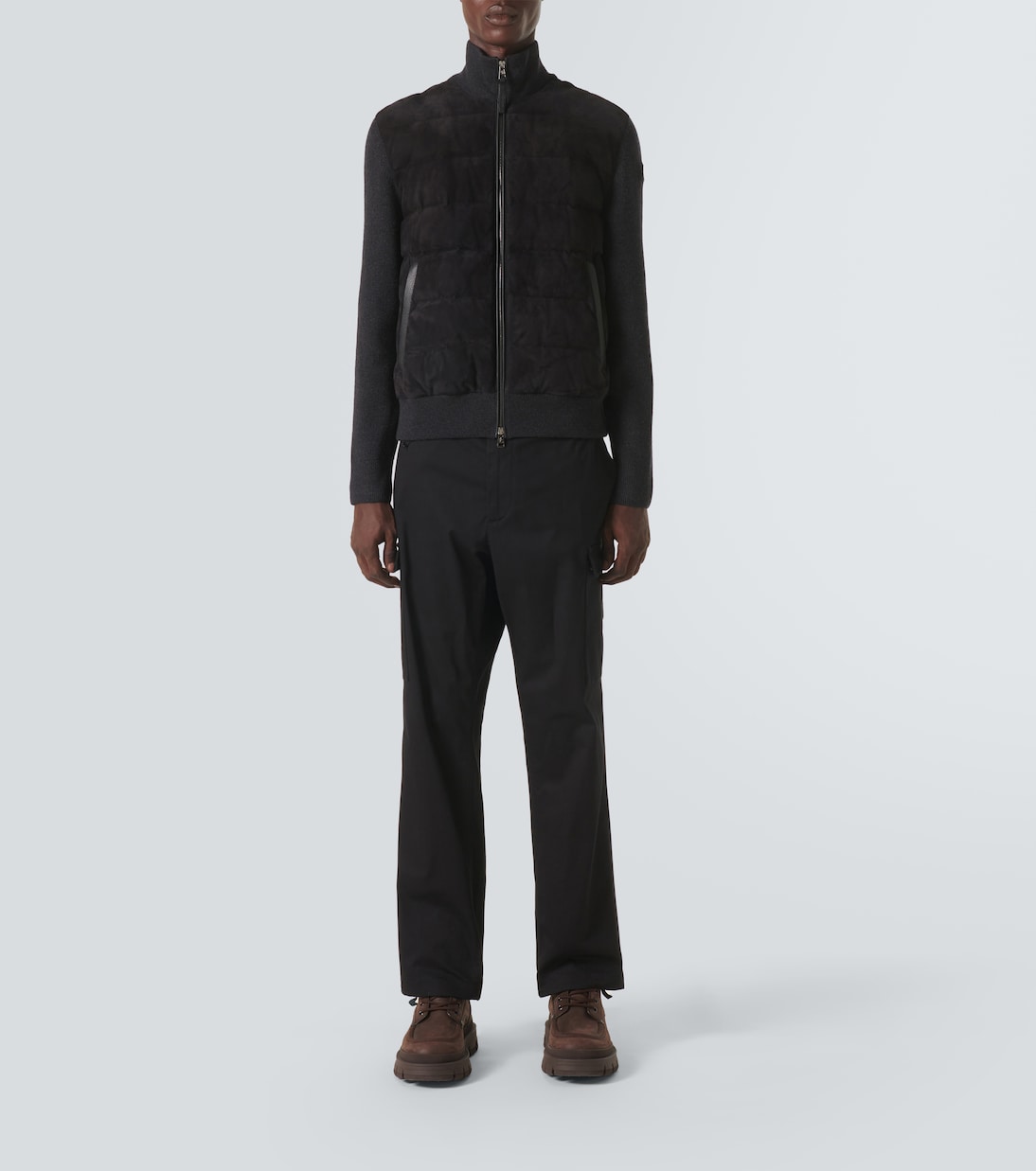 Jacke aus Wolle mit Leder | Moncler