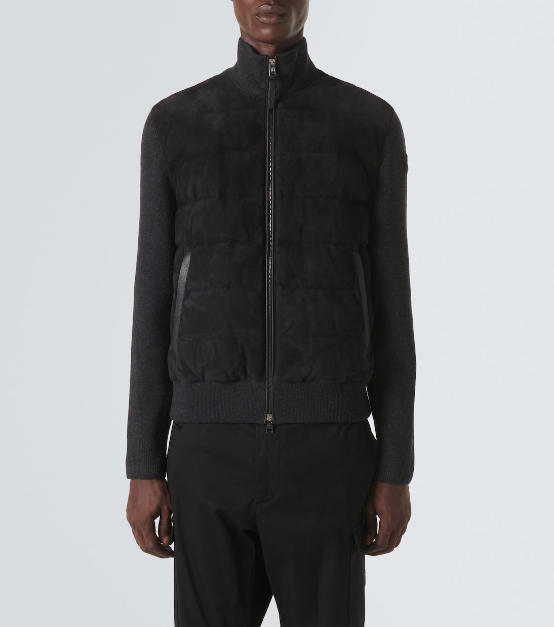 Jacke aus Wolle mit Leder | Moncler