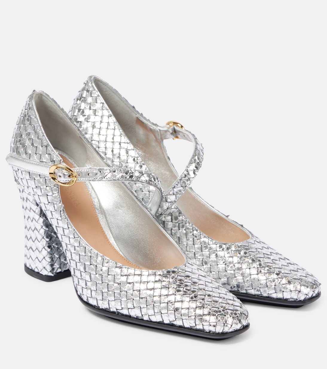Pumps Mary Jane Step in pelle metallizzata | Bottega Veneta