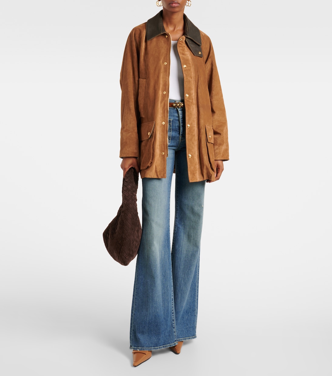 Kedem leather-trimmed suede jacket | Nili Lotan