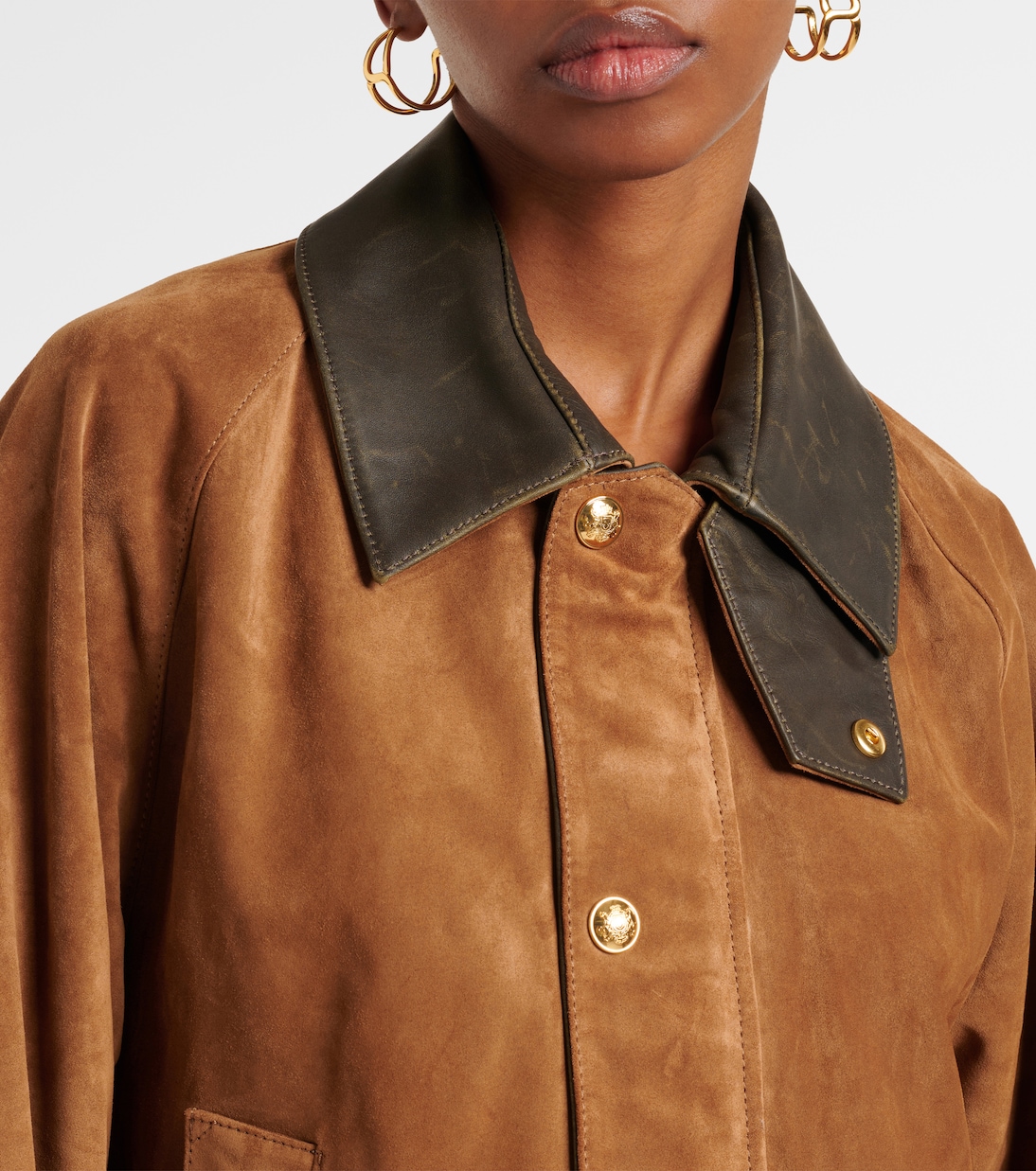 Kedem leather-trimmed suede jacket | Nili Lotan