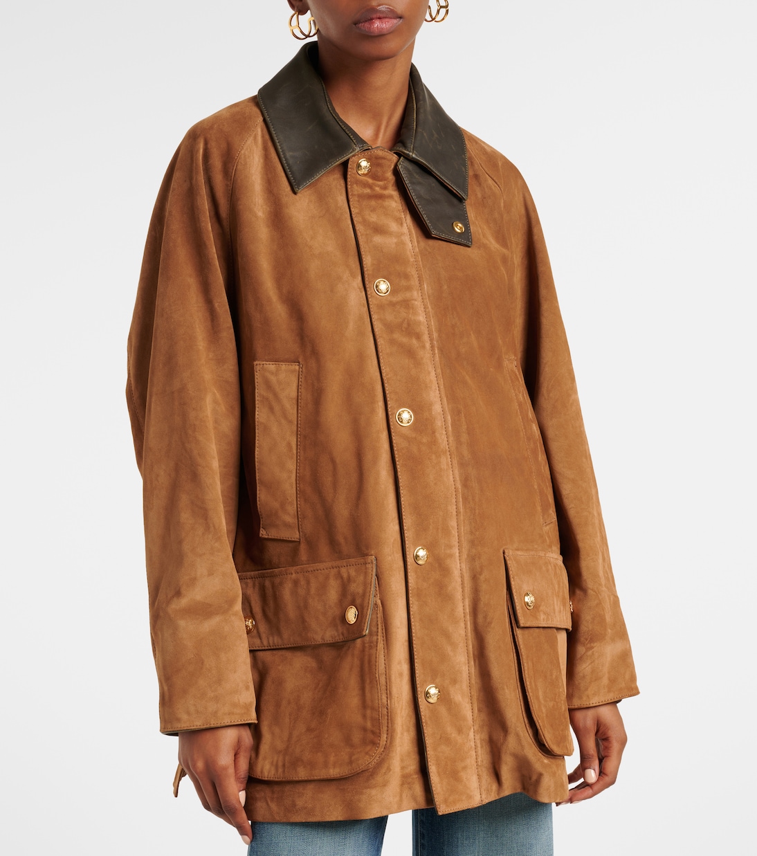 Kedem leather-trimmed suede jacket | Nili Lotan