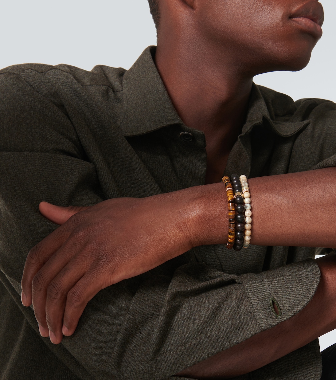 Set di 3 bracciali in oro 14kt con diamanti | Sydney Evan