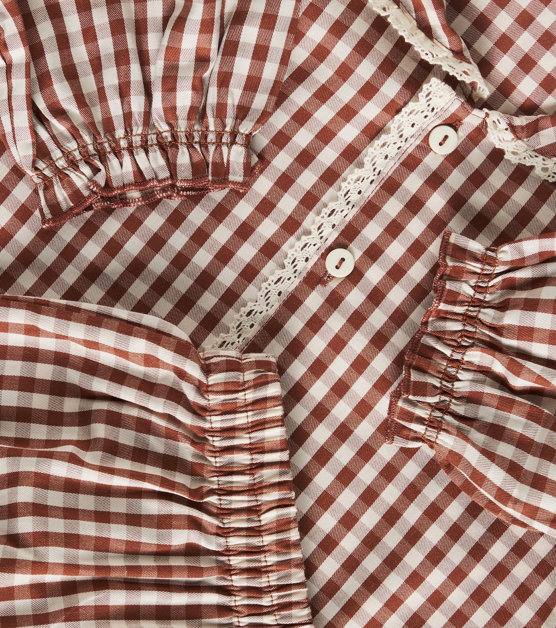 Gingham ruffled pajamas | Rylee + Cru