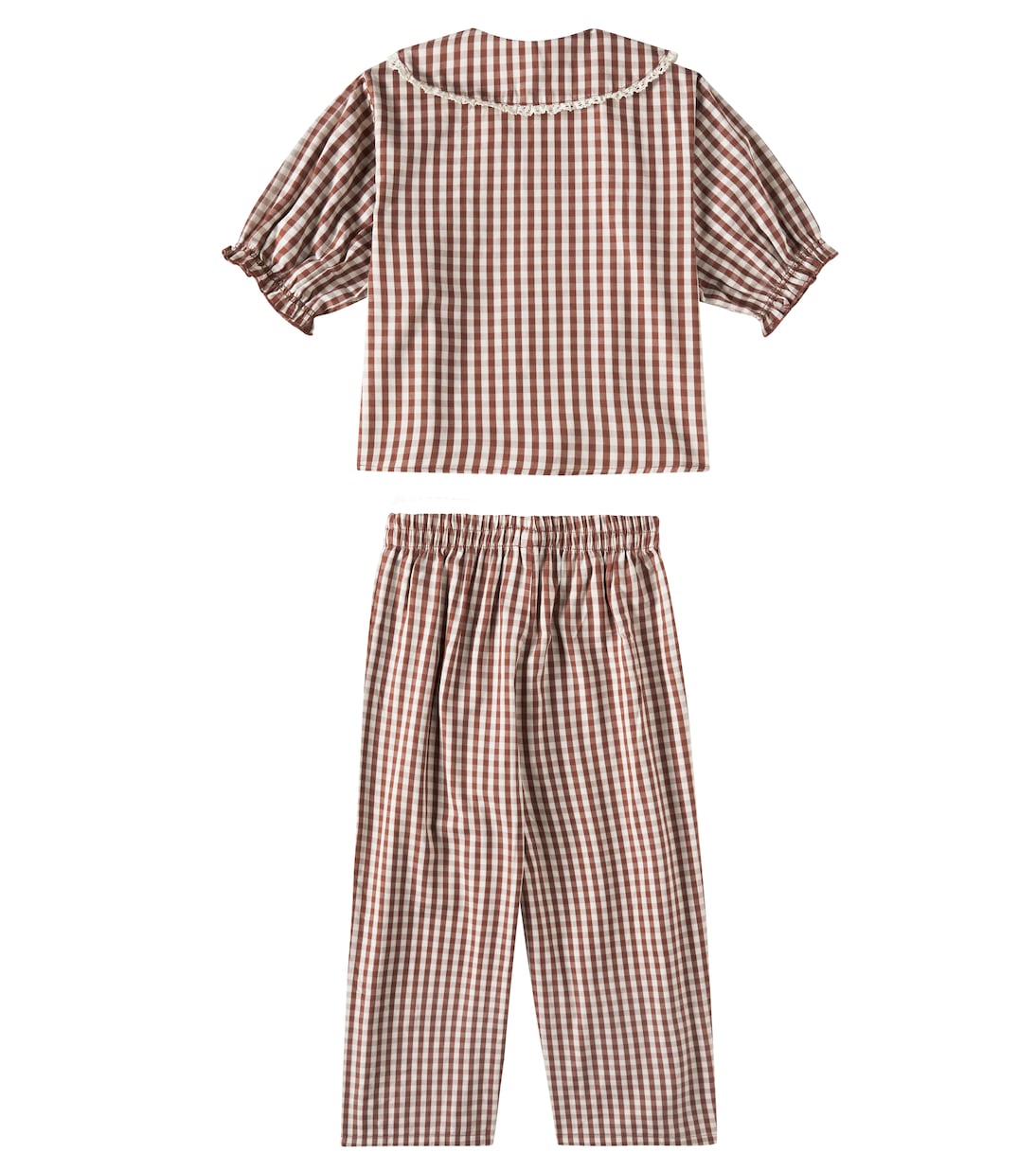 Gingham ruffled pajamas | Rylee + Cru