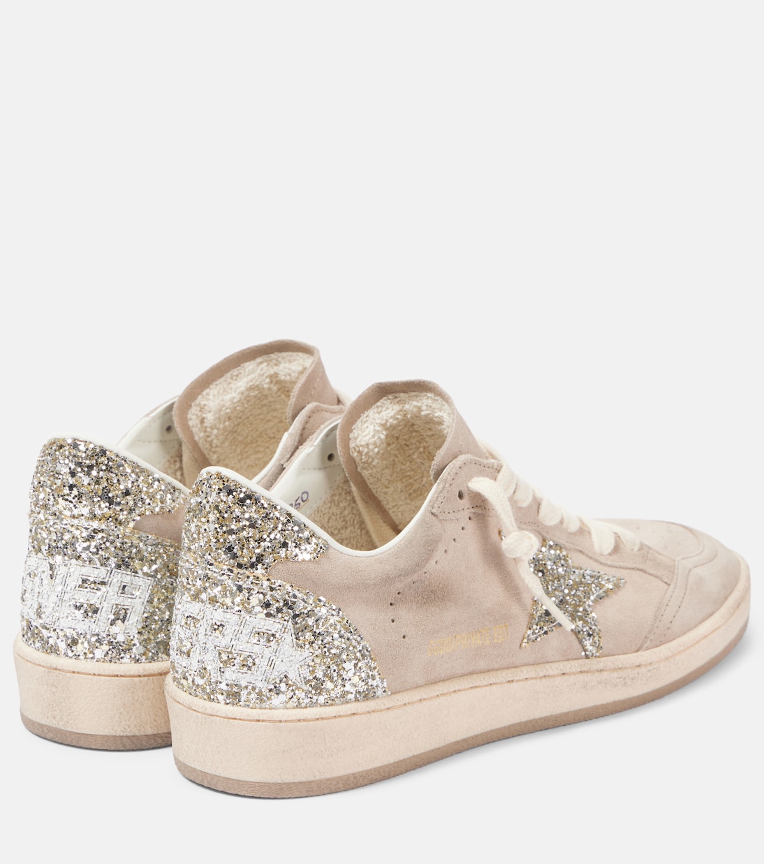 Baskets Ball Star en daim à paillettes | Golden Goose