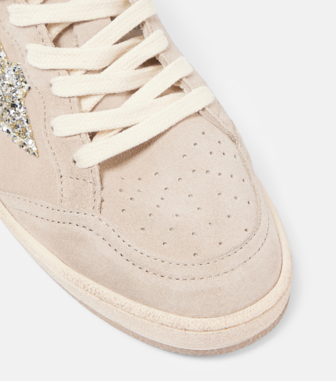 Baskets Ball Star en daim à paillettes | Golden Goose