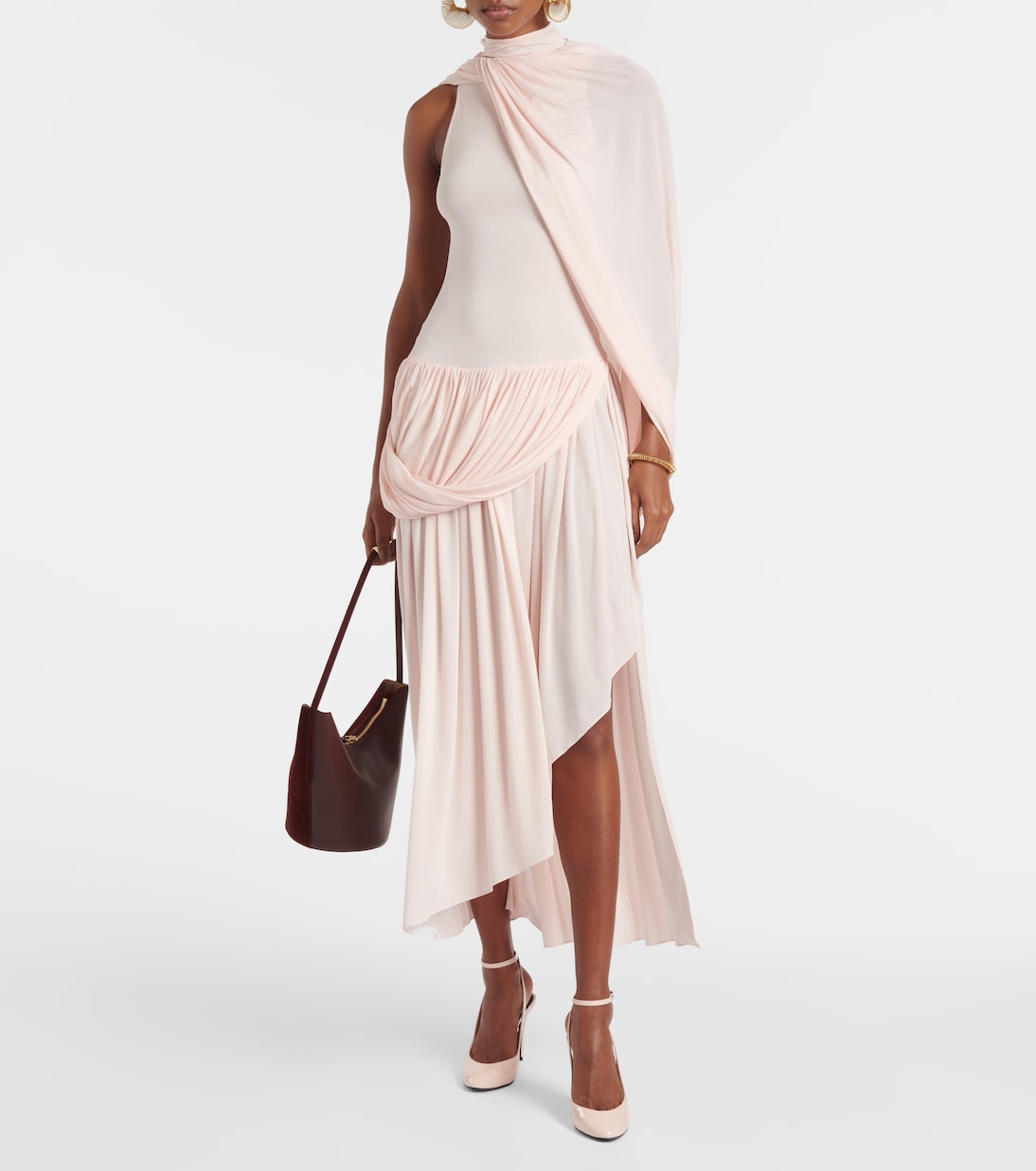 Secchiello Shape Small in suede e pelle | Alaïa