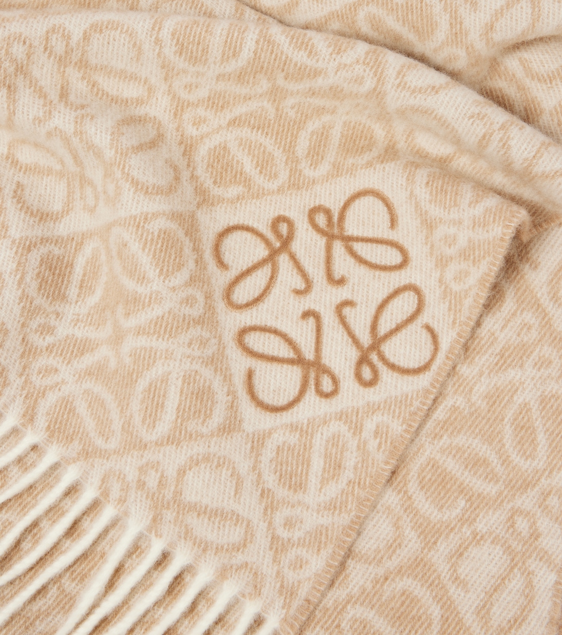 Sciarpa in lana e cashmere LOEWE con design anagrammato per stile giovane
