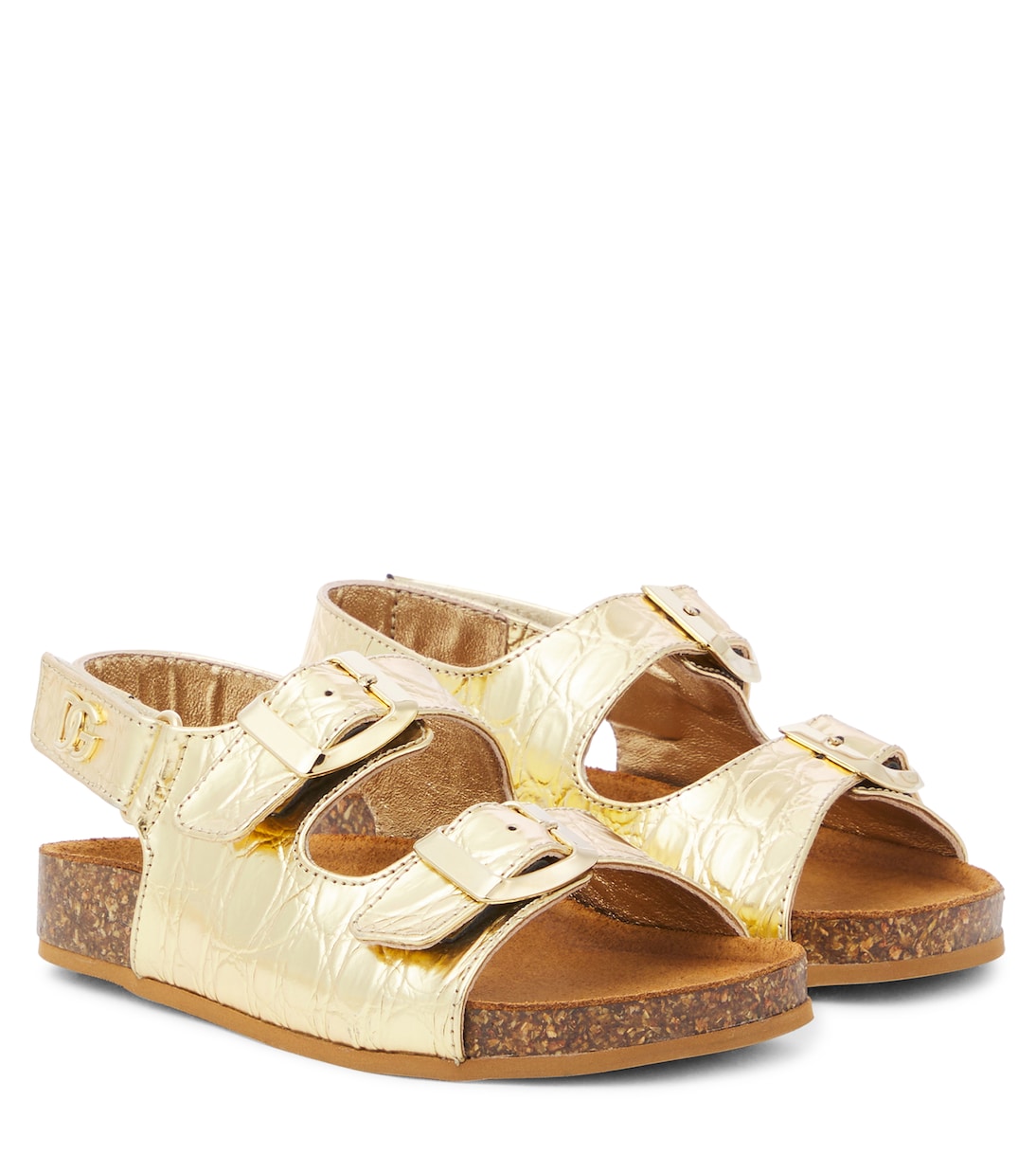 Sandali in pelle metallizzata | Dolce&Gabbana Kids
