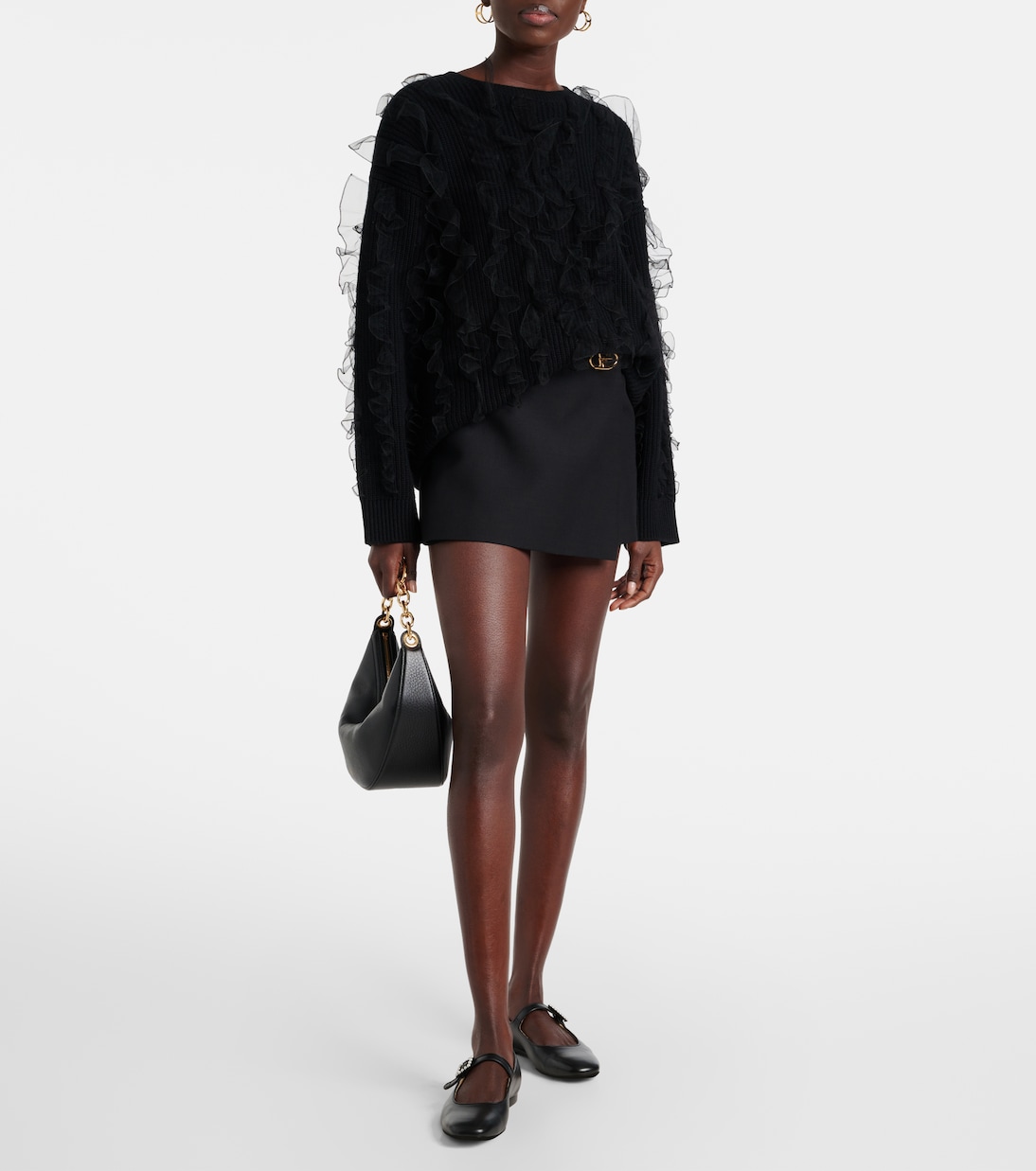Pearl-embellished leather Mary Jane flats | Le Monde Béryl