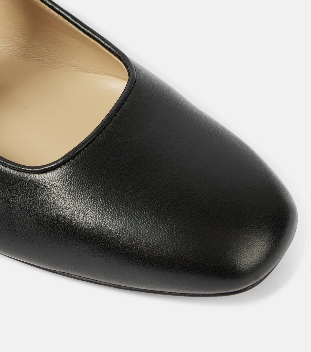 Pearl-embellished leather Mary Jane flats | Le Monde Béryl