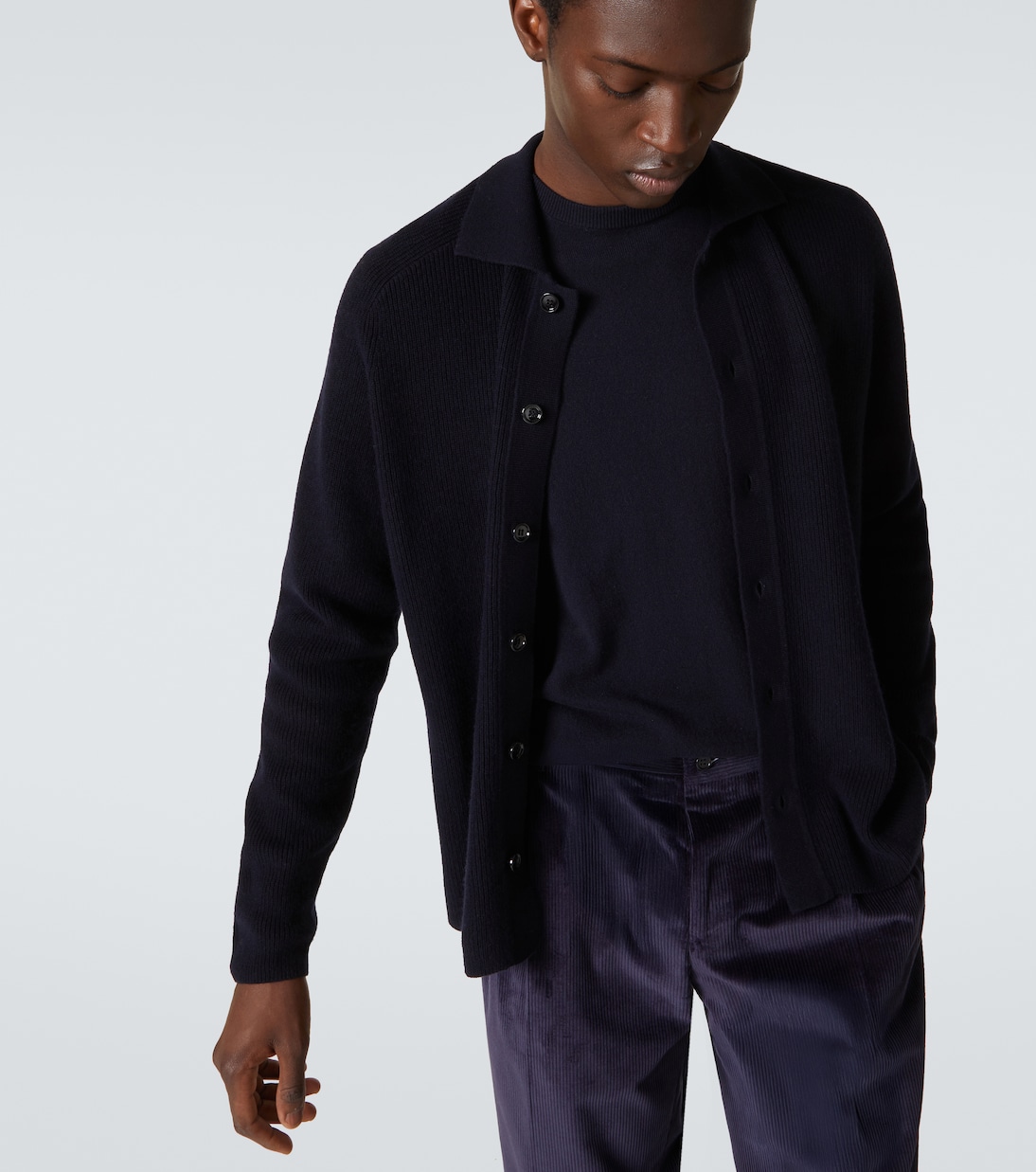 Cardigan in cotone e cashmere | Allude