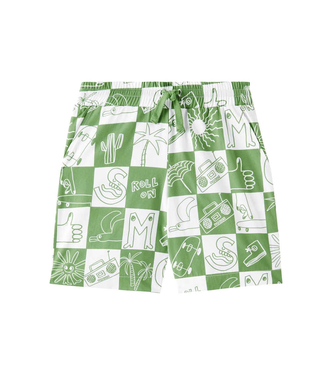 Checked printed cotton shorts | Stella McCartney Kids