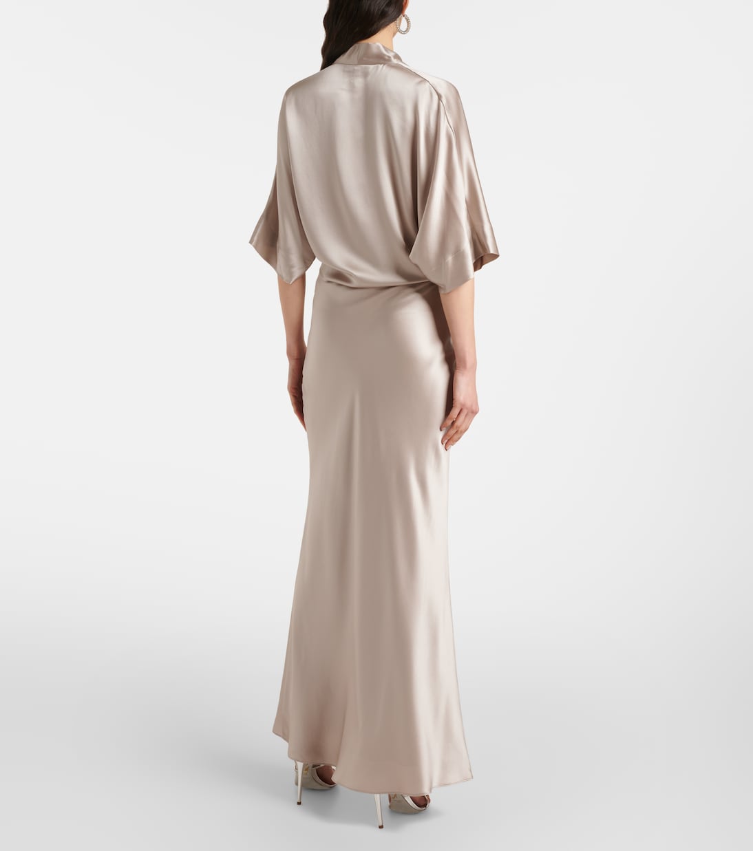 Blusa in raso di seta con ruches | The Sei
