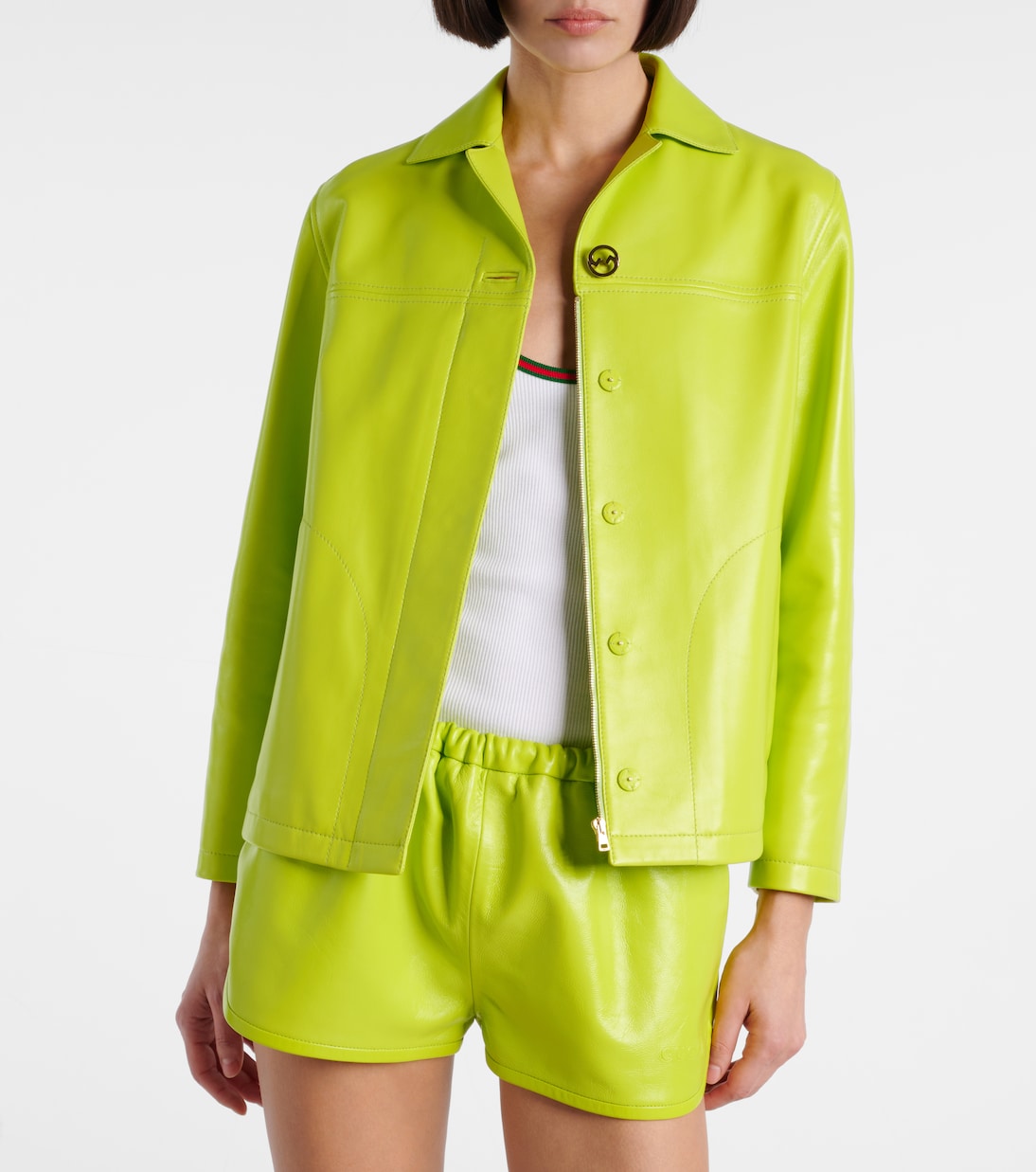 Lederjacke Interlocking G | Gucci