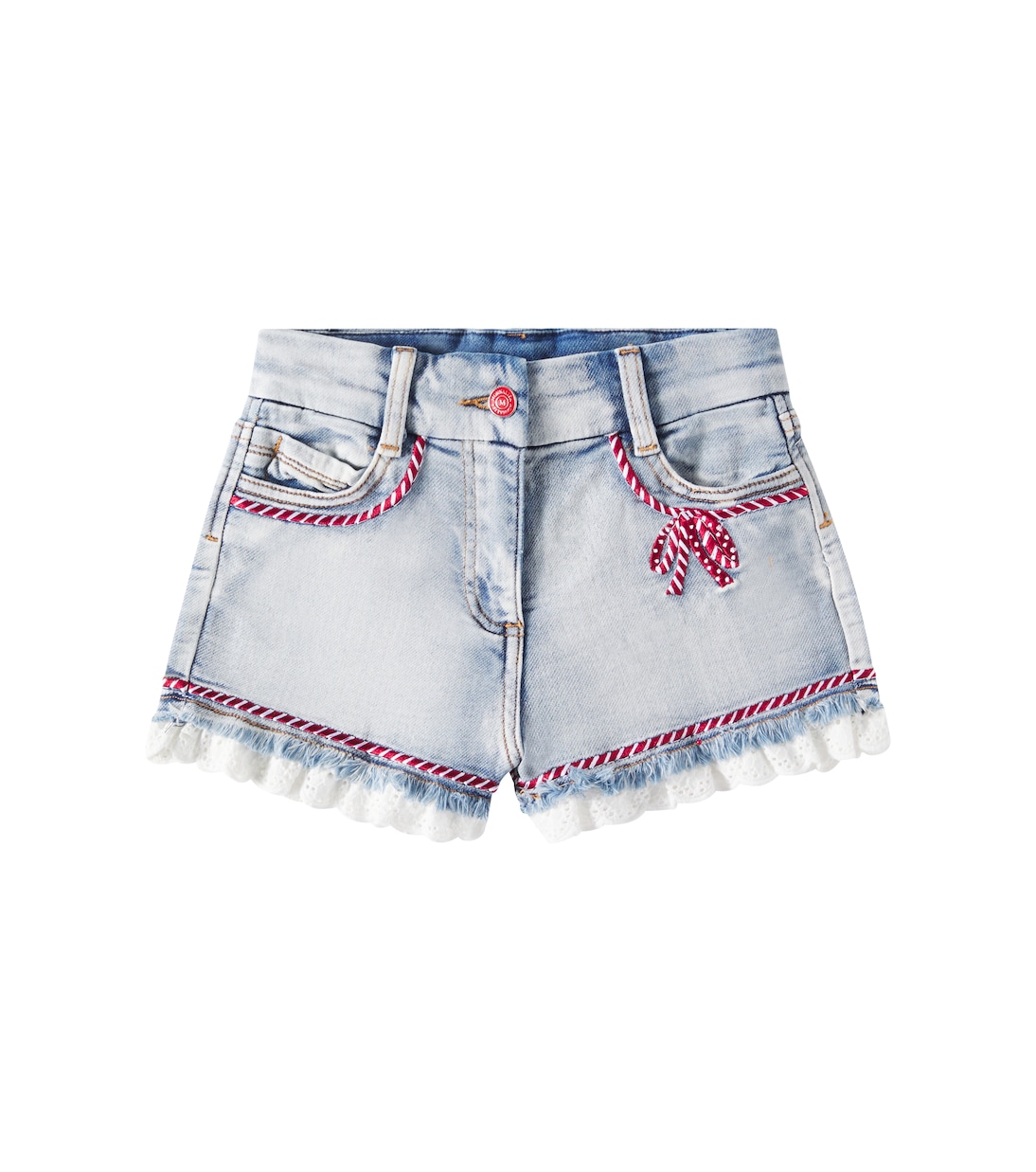 Shorts en denim de efecto desgastado | Monnalisa
