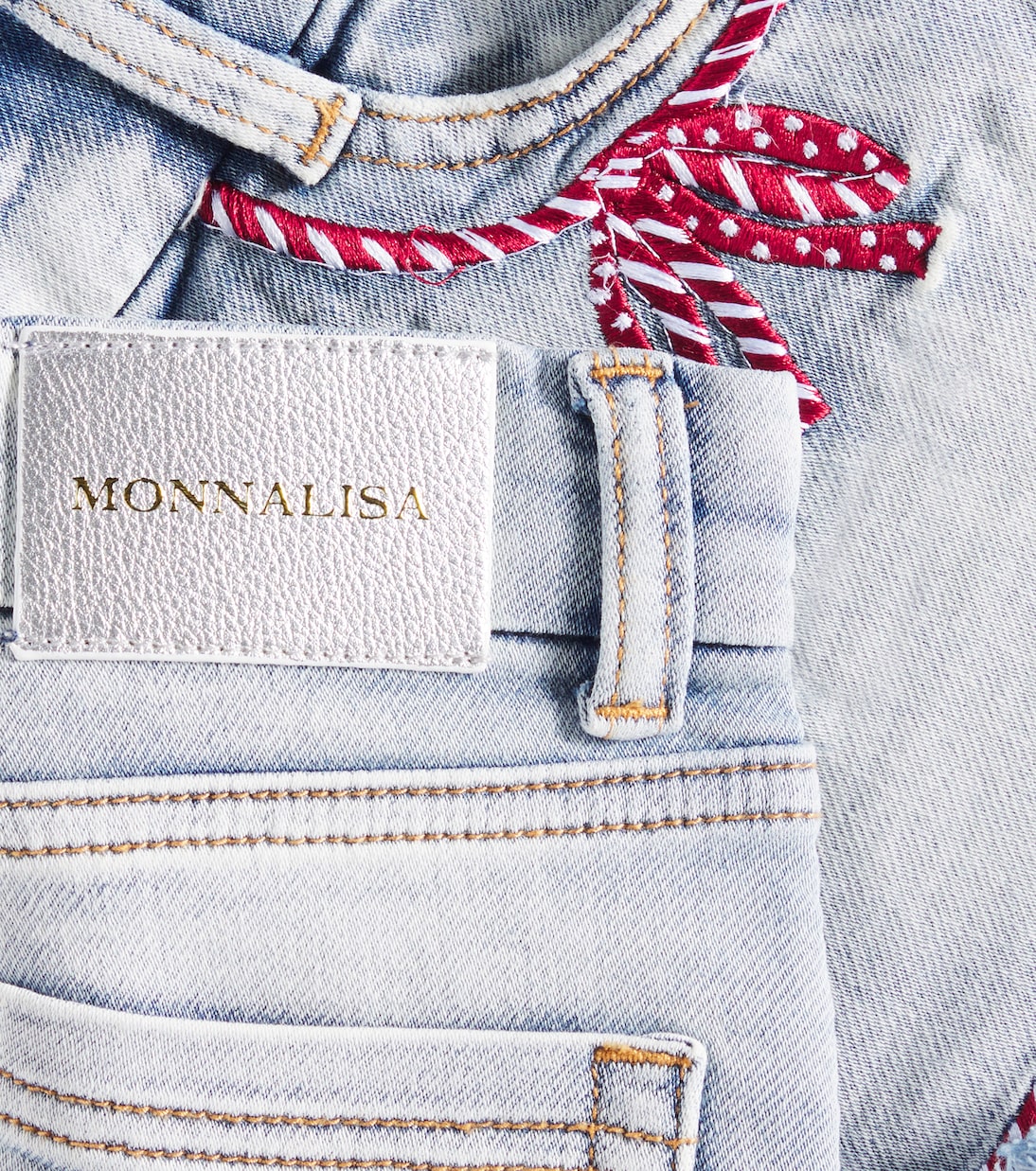 Shorts en denim de efecto desgastado | Monnalisa